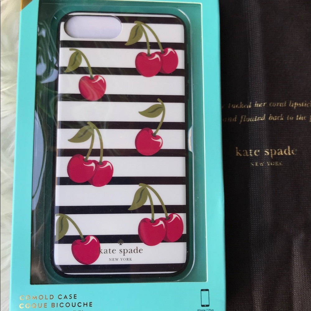 🍒 🍒 Kate Spade cherry-stipe For IPhone 7 BNWT 🍒 - Picture 5 of 5